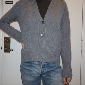 Cashmere Gray Women's Cardigan Sweater